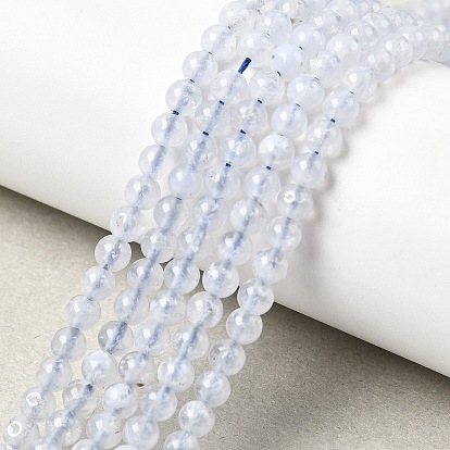 Натуральный голубой кружевной агат бисер нитей, круглые