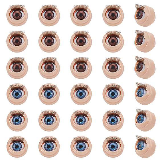 16 пары 2 стили кукла из пресса поделка мультфильм подвижный глаз, круглый с ресничкой, для шитья кукол своими руками мягкие игрушки