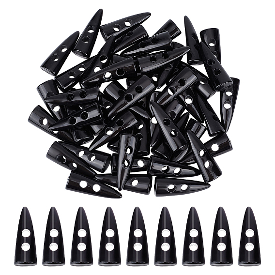 30шт. смоляные кнопки, бык рогом, 2-луночное