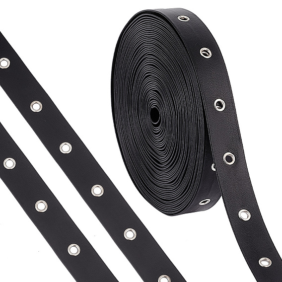 Лента из искусственной кожи с латунными люверсами, покрытыми платиной, аксессуары для одежды