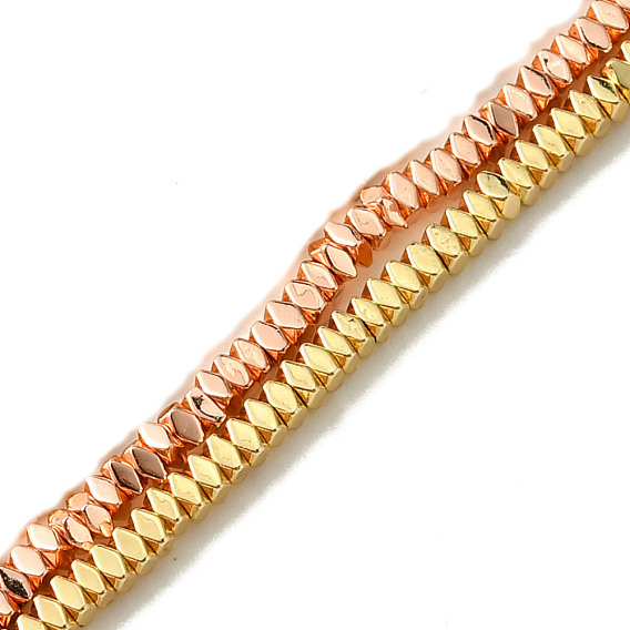 Гальванические нити из синтетических немагнитных гематитовых бусин, квадратный