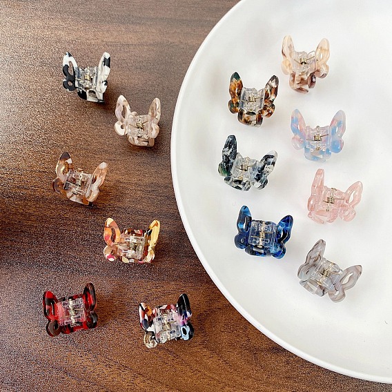 Заколки для волос в форме когтей из ацетата целлюлозы (смола) в форме бабочки, аксессуары для волос для девочек и женщин