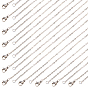 20Pcs 2 Styles 304 Stainless Steel Cable Chain Necklaces, with Lobster Claw Clasps, with Paper Display Cards, Non-Tarnish