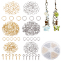 120pcs 2 couleurs 304 chevilles à œillet à vis en acier inoxydable, pour la moitié de perles percées, avec un anneau de saut 720pcs