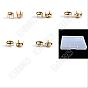 200pcs 5 rivets à quatre griffes en laiton de style, têtes de clous taches goujon, pour la maroquinerie, demi-tour