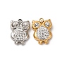 304 подвески из нержавеющей стали, сова прелести, со стразами и глиняной посудой