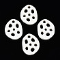 Handmade Porcelain Filigree Joiners, Lotus Root Charms
