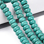Synthetic Turquoise Beads Strands, Smooth Rondelle