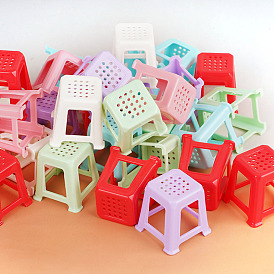 Plastic Chair Mini Model, Micro Landscape Dollhouse Accessories, Pretending Prop Decorations