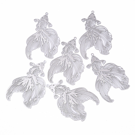 6 шт. 201 подвески из нержавеющей стали, гравированные металлические украшения, рыба