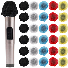 50 Пары одноразовых нетканых чехлов для микрофона, пылезащитный чехол для микрофона с защитой от брызг, для КТВ, конференц-зал, на сцене