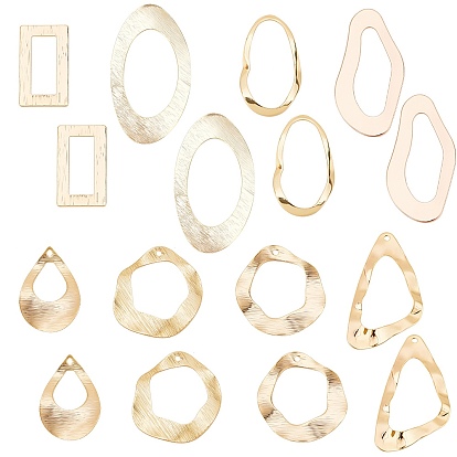 Anneaux de liaison en laiton de style 32pc 8, forme mixte