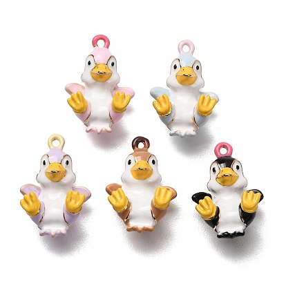 Colgantes de la aleación del esmalte, encantos de pinguino