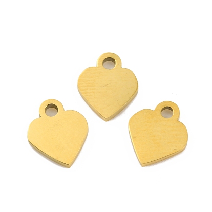 Ion Plating(IP) 304 Stainless Steel Charms, Laser Cut, Heart Charm