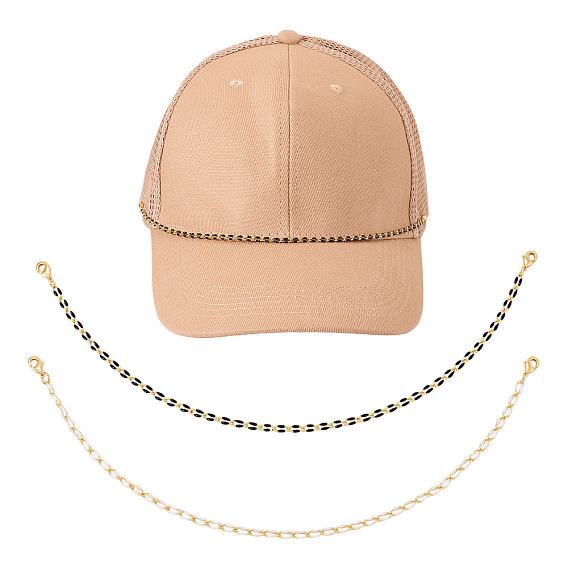 2шт 2 цвета латунь эмаль панцирная цепь браслет изготовление, с латунными карабин-лобстерами , золотые