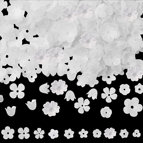 600 шт. 10 стильные акриловые колпачки для бусин, цветок