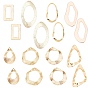 32Pc 8 Style Brass Linking Rings, Mixed Shape