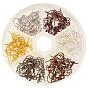 1 Box 6 Color Brass Earring Hooks, with Horizontal Loop, Nickel Free, 17~20mm, Hole: 1.5mm, 21 Gauge, Pin: 0.7mm, about 120pcs/Box