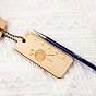 Wood Knitting Needle Gauges, with Iron Ball Chains