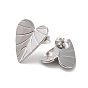 Leaf 304 Stainless Steel Stud Earrings for Women