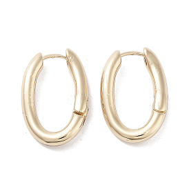Oval Alloy Hoop Earrings for Women, with 304 Stainless Steel Pins