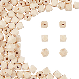 Natural Wood Beads, Square Cut Round Beads