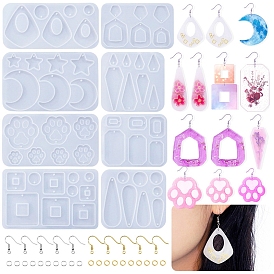 DIY Food Grade Silicone Pendant Molds, Resin Casting Molds, Clay Craft Mold Tools, Rectangle