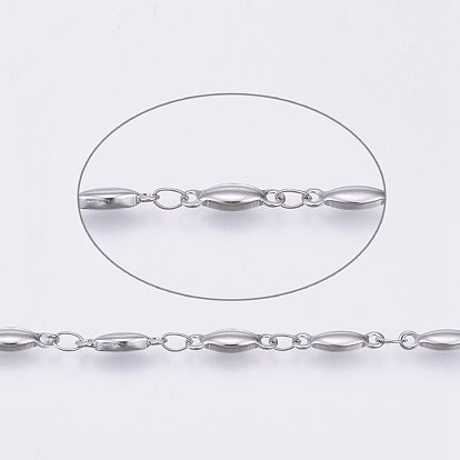 304 Stainless Steel Chains, Oval, Soldered