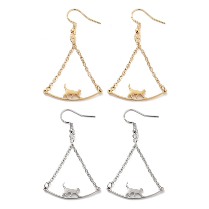 304 из нержавеющей стали болтаться серьги, форма кошки