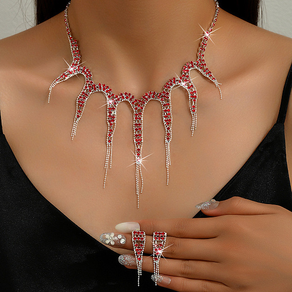 Ожерелья с подвесками из сплава осьминога и серьги-гвоздики, серебряные