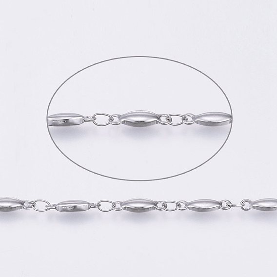 304 Stainless Steel Chains, Oval, Soldered