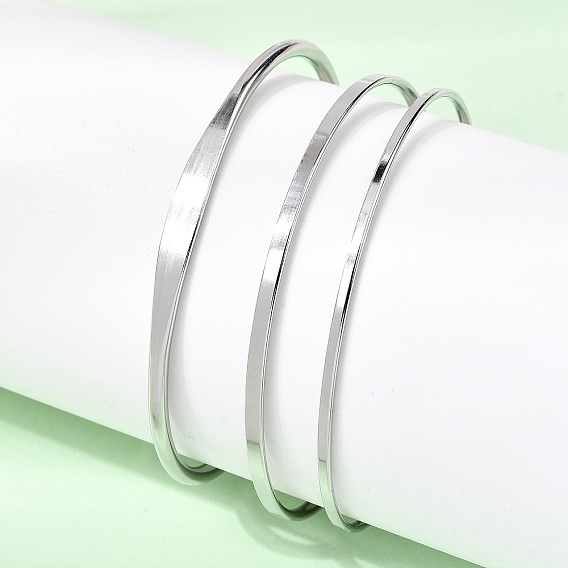 304 из нержавеющей стали манжеты браслеты, простые браслеты для женщин, без кадмия и без свинца и без никеля