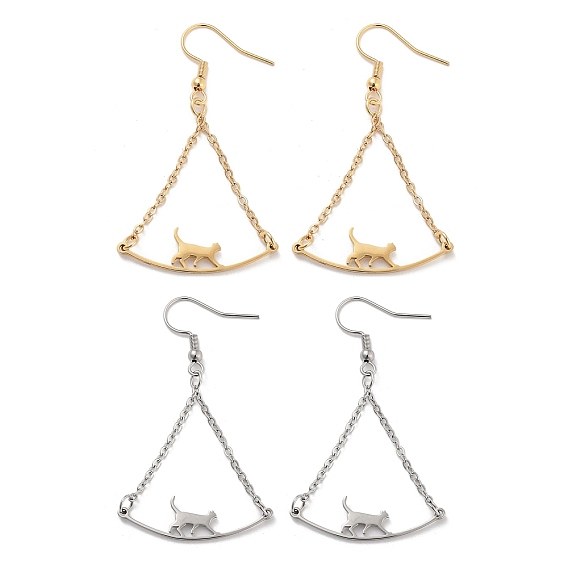 304 из нержавеющей стали болтаться серьги, форма кошки