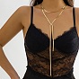 Brass Flat Snake Chains Double Layered Necklaces, Tassel Necklace