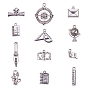 Tibetan Style Alloy Pendants, Mixed Shapes, Study Theme