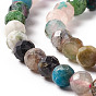 Natural & Synthetic Mixed Stone Beads Strands, Faceted, Ronund