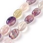 Natural Fluorite Beads Strands, Oval
