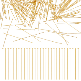 200шт. шт. латунные штифты с плоской головкой, без никеля 