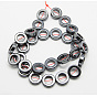 Non-Magnetic Synthetic Hematite Beads Strands, Donut