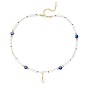 Bohemian Beach Style Glass Bead Colorful Collarbone Necklace for Women