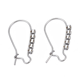 304 серьги из нержавеющей стали с выводами из почек, с четким кубического циркония