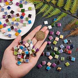 200 фарфоровые кабошоны, мозаичные плитки, для украшения дома или поделок, квадратный