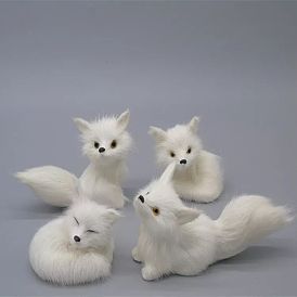 Fur Simulation Fox Ornaments, Pretending Prop Decorations