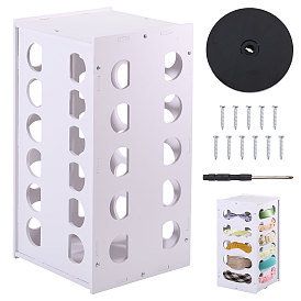 Supports de rangement rotatifs en PVC pour bandeaux, rectangle