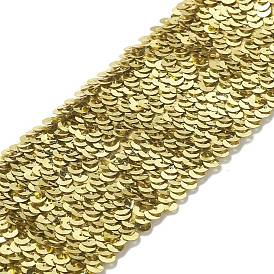 Perles élastiques en plastique paillette, perles de paillettes, Accessoires d'ornement, plat rond