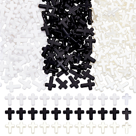 360 шт 3 цвета непрозрачные акриловые бусины, крестик