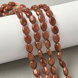 Синтетические голдстоуновские бисер пряди, Плоско-овальные