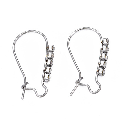 304 серьги из нержавеющей стали с выводами из почек, с четким кубического циркония