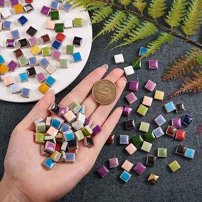 200 фарфоровые кабошоны, мозаичные плитки, для украшения дома или поделок, квадратный