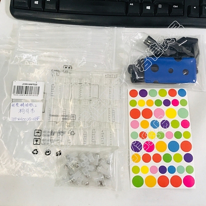 24Pcs Transparent Glass Roller Ball Bottles, with 1Pc Plastic Bottle Openers & 10Pcs Dropper & 4Pcs Funnel Hopper, 1Pc Paper Rainbow Color Stickers